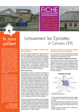 Lotissement Les Epinettes En Parlent À Cernans (39)