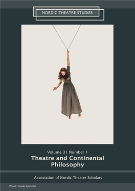Theatre and Continental Philosophy