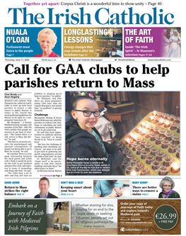 The Irish Catholic, June 11, 2020 the Irish Catholic, June 11, 2020 | News ||3