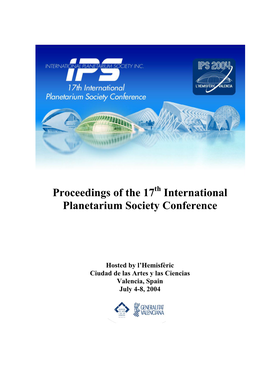 Proceedings of the 17 International Planetarium Society Conference