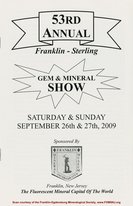 53Rd Annual Franklin-Sterling Gem and Mineral Show