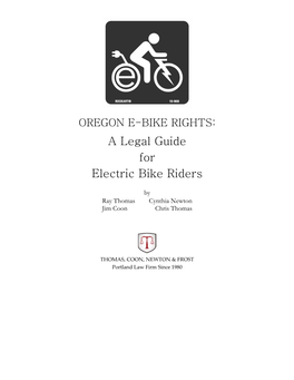 A Legal Guide for Electric Bike Riders