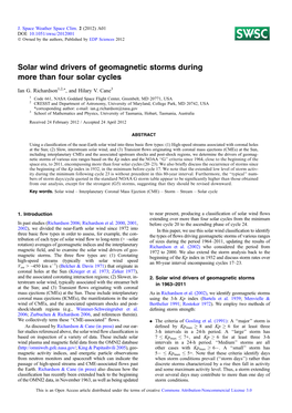 Solar Wind Drivers of Geomagnetic Storms During More Than Four Solar Cycles