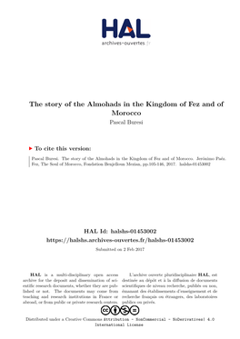 The Story of the Almohads in the Kingdom of Fez and of Morocco Pascal Buresi