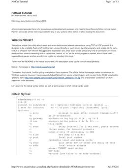 Netcat Tutorial.Pdf