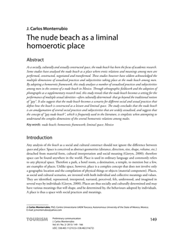 The Nude Beach As a Liminal Homoerotic Place