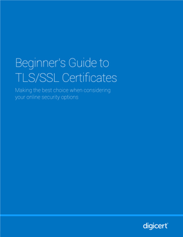 Beginner's Guide to SSL Certificates