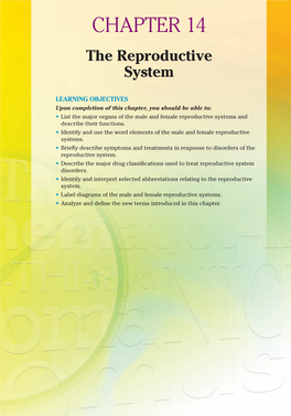 CHAPTER 14 the Reproductive System