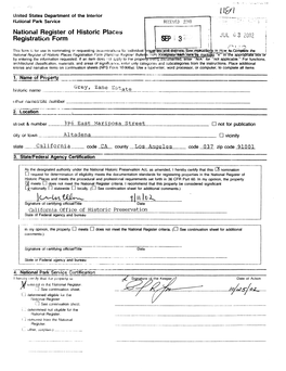 National Register of Historic Places Continuation Sheet