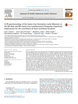 U-Pb Geochronology of the Santa Cruz Formation