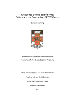 Culture and the Economies of POW Camps