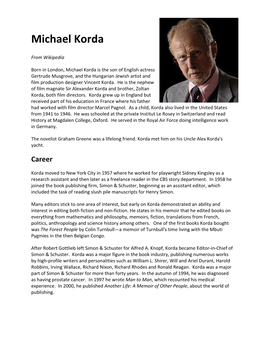 Michael Korda