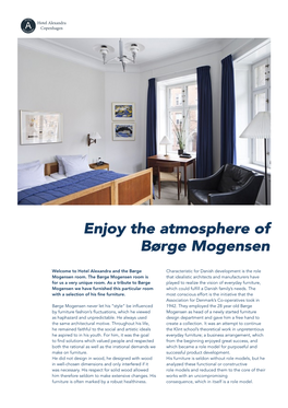 Enjoy the Atmosphere of Børge Mogensen