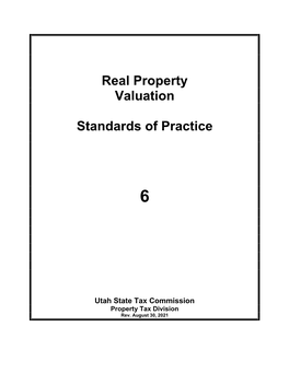 Real Property Valuation Standards of Practice