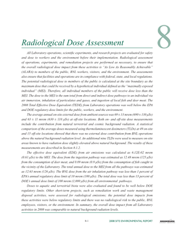 Radiological DOSE ASSESSMENT