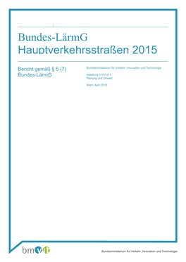 Bundes-Lärmg Hauptverkehrsstraßen 2015