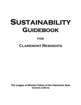 Sustainability Guidebook