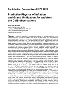 Predictive Physics of Inflation and Grand Unification for and from the CMB Observations