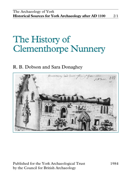 The History of Clementhorpe Nunnery