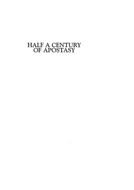 Half a Century of Apostasy
