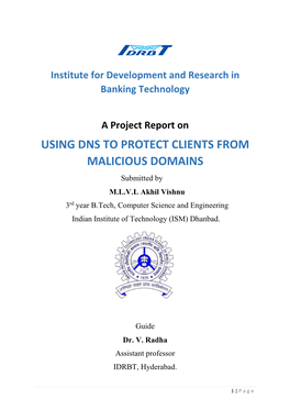 Using Dns to Protect Clients from Malicious Domains