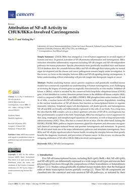Attribution of NF-B Activity to CHUK/IKK-Involved Carcinogenesis