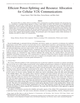 Efficient Power-Splitting and Resource Allocation for Cellular V2X