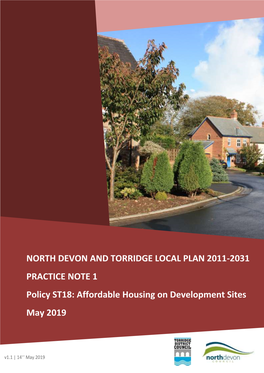 Policy ST18: Affordable Housing on Development Sites May 2019