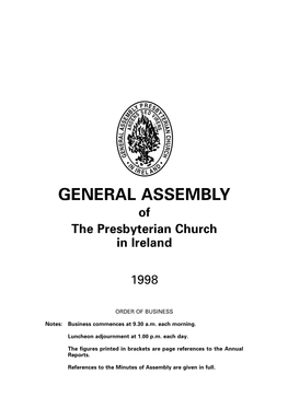 Reports to the General Assembly 1998