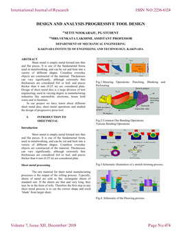 Design and Analysis Progressive Tool Design