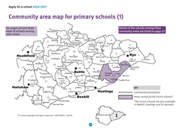 Primary Schools Information This Section Lists the Names and Types of All Primary, Infant and Junior Schools