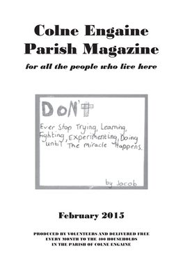 Colne Engaine Parish Magazine for All the People Who Live Here