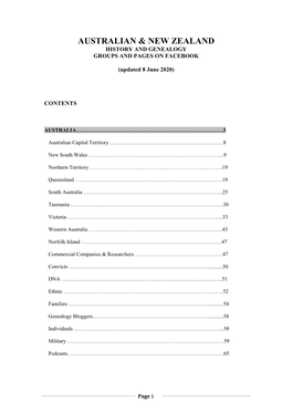 Australian Genealogy and History