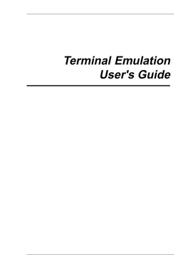 Terminal Emulation User's Guide Trademarks