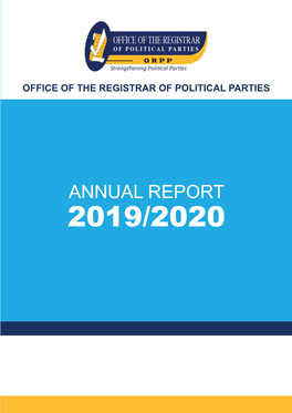 ANNUAL REPORT 2019/2020 Table of Contents