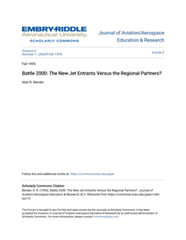 The New Jet Entrants Versus the Regional Partners?