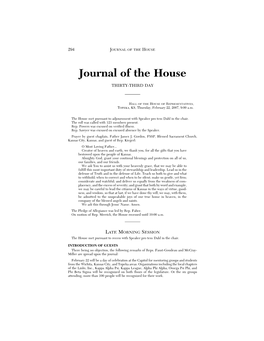 Journal of the House