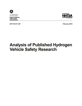 Analysis of Published Hydrogen Vehicle Safety Research