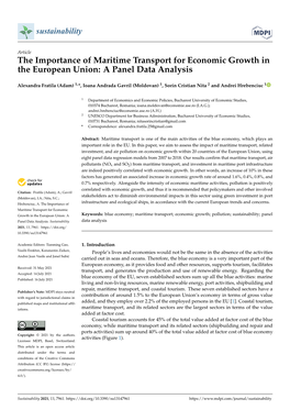 The Importance of Maritime Transport for Economic Growth in the European Union: a Panel Data Analysis