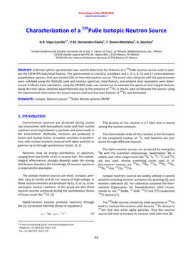 Characterization of a Pube Isotopic Neutron Source