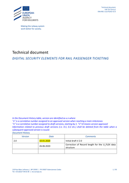 Technical Document TAP TSI TD B.12 ERA-REC-122/TD/02 V2.0