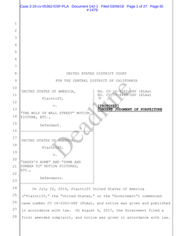 1 2 3 4 5 6 7 8 9 10 11 12 13 14 15 16 17 18 19 20 21 22 23 24 25 26 27 28 United States District Court for the Central District