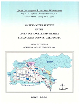 2003-04 Water Year Annual Report May 2005
