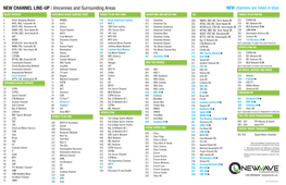 NEW CHANNEL LINE-UP | Vincennes and Surrounding Areas NEW Channels Are Listed in Blue