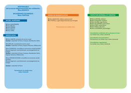 RESPONSABLE De La Maison Départementale Des Solidarités : Mme BADOCH ENCADRANTE TECHNIQUE : Mme TORTOSA REVENU DE SOLIDARITÉ ACTIVE PROTECTION MATERNELLE ET INFANTILE