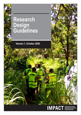 Research Design Guidelines
