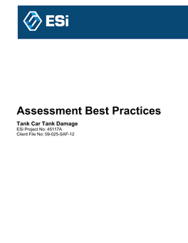 Tank Car Damage Assessment Best Practices