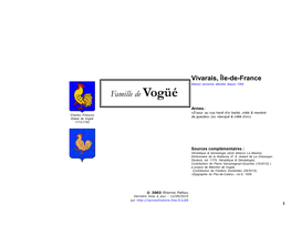 Famille De Vogüé