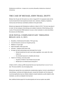 The Case of Michael John Traill Duffy