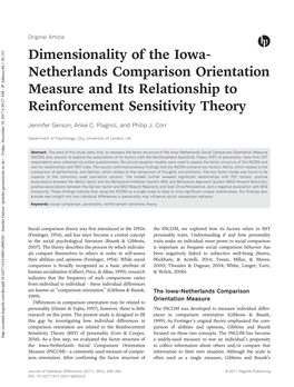 Dimensionality of the Iowa-Netherlands Comparison